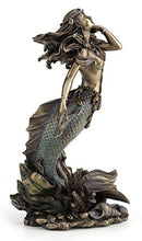 Load image into Gallery viewer, Beautiful Bronze Mermaid Rising from the Sea Statue