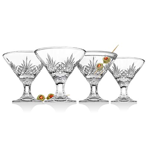 Salina - Martini Glass - Hand Cut - Set of 4