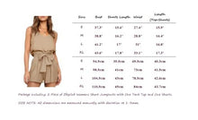 Load image into Gallery viewer, Pastel Two Piece High Waisted Belted Wide Short Romper