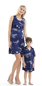 Matching Mother Son Hawaiian Luau Outfit