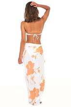 Load image into Gallery viewer, Floral Hibiscus Sequins Wrap Skirt with Coconut Clip