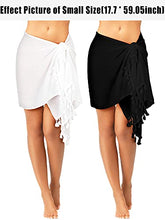 Load image into Gallery viewer, 2 Pieces Womens Beach Batik Long Wrap Pareo with Tassel