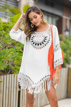 Load image into Gallery viewer, Boho Chic Crochet Fringed Beach Dress