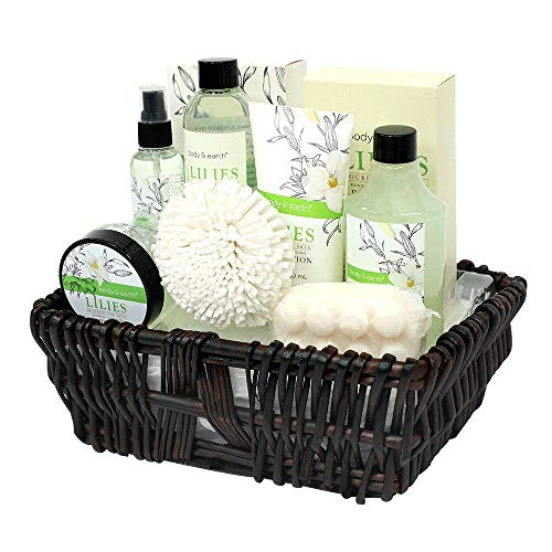 Earth Spa Gifts for Her, Lily 10pc Set, Best Gift Idea for Women