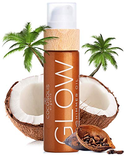 GLOW Shimmer Oil | Illuminizing Natural Dry Oil With Shiny Particles | Leaves The Skin Glowing & Enhances a Golden Tan | Gives a Luxurious Feel to Your Skin | 110ml