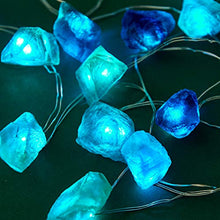 Load image into Gallery viewer, Sea Glass Raw Stones LED String Lights 6.5ft 20 lights