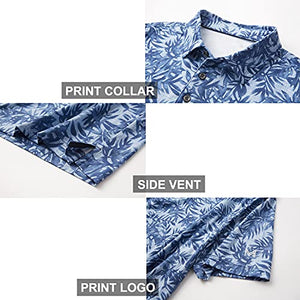 Tropical Print Golf Shirt