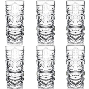 Set of 6 14oz Exotic Cocktail Tiki Glasses