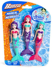 Load image into Gallery viewer, Three  Mermaid Dolls, in Assorted Colors  toys for pool and bath