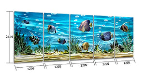 School Of Fish Handcrafted 3D Coastal Aluminum Artwork