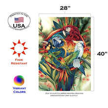 Load image into Gallery viewer, Exotic Tropical Birds 28x40 Inch Double Sided Flag