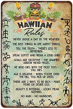 Load image into Gallery viewer, Retro Metal Tin Sign Hawaiian Rules
