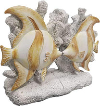 Load image into Gallery viewer, Ocean Harmony - Seaside Tales - Elegant Angelfish &amp; Coral Reef Decorative Bookend Set Hand-Painted Beach House Shabby Chic Sea Life Marine Nautical Home Decor Shelf Accent, 7.5-inch