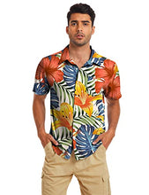 Load image into Gallery viewer, Men&#39;s Front-Pocket Casual Button Down Tropical Floral Shirt