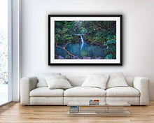 Load image into Gallery viewer, Tropical Waterfall Picture, Waikamoi Falls, Hawaiian Landscape Art: Handmade