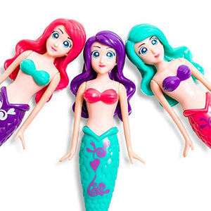 Three  Mermaid Dolls, in Assorted Colors  toys for pool and bath