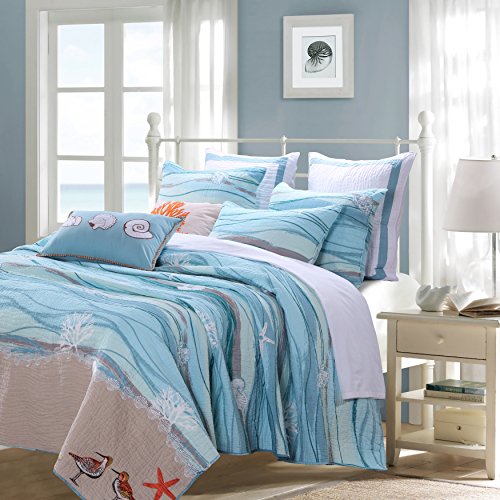 Greenland Home GL-1512ABSK 5 Piece Maui Bonus Quilt Set, King: Home & Kitchen