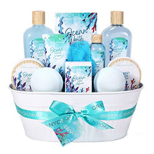 Load image into Gallery viewer, Day Spa Gift Basket for Women, 12Pcs Bath Set with Spa Kit Includes Bath Bombs, Body Lotion, Body Wash, Reed Diffuser