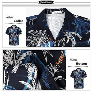 Relaxed Fit Stretch Hawaiian Shirt (sizes up to 4XL)