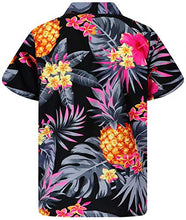 Load image into Gallery viewer, Hawaiian Shirt, Short sleeve, Pineapple, Black Grey - up to 6XL