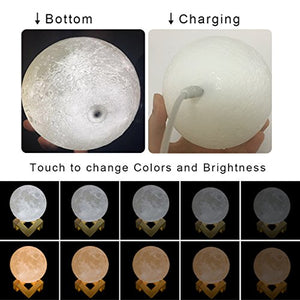 Lunar Lamp with USB Charging and Touch Control Brightness (5.9 inch)