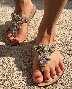 Women's Summer Rhinestone Jeweled Sandals