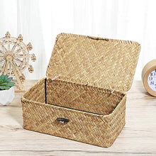 Load image into Gallery viewer, Handwoven Rattan Basket with Lid