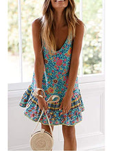 Load image into Gallery viewer, Boho Floral Print Mini Dress