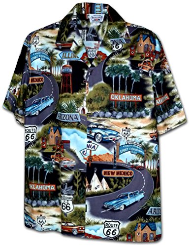 Vintage Route 66 Hawaiian Shirt (up to 4XL)