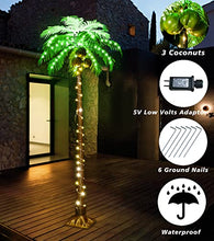 Load image into Gallery viewer, 6FT LED Lighted Outdoor Artificial Palm Tree