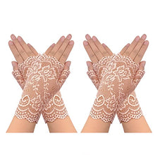 Load image into Gallery viewer, 2 Pairs Women&#39;s Lace Fingerless Floral Gloves