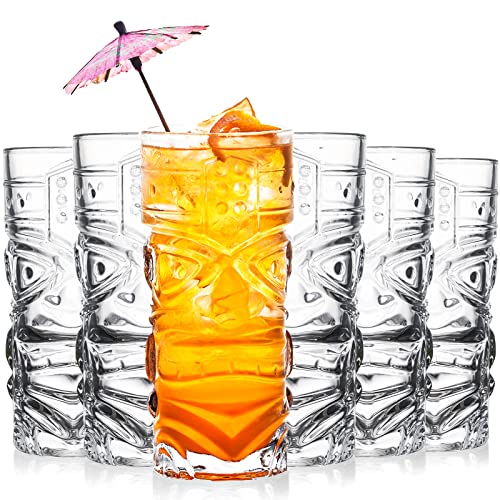 Set of 6 14oz Exotic Cocktail Tiki Glasses – Lizzie Lahaina