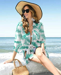 Tropical Swimsuit Beach Coverup