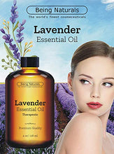 Load image into Gallery viewer, Therapeutic Lavender Essential Oil - Huge 4 OZ - Premium Lavender Oil with Glass Dropper: Grocery &amp; Gourmet Food