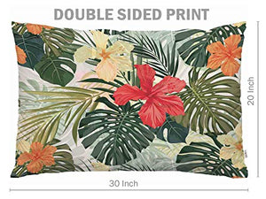Throw Pillow Cover Hawaiian Retro Standard Queen Size 20x30 Inch