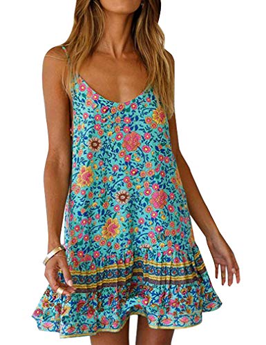 Boho Floral Print Mini Dress