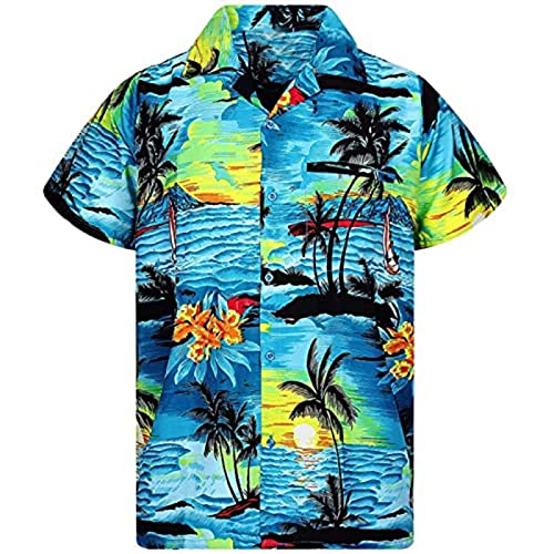 Men's Hawaiian Casual Button Down Shirt