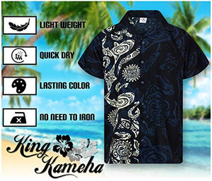 Hawaiian Shirt, Short sleeve, Maori Wedding, Black