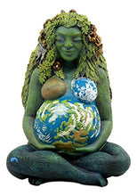 Load image into Gallery viewer, Gaia Earth Mother Goddess Te Fiti Statue 7&quot; Tall by Oberon Zell (Earth Green)