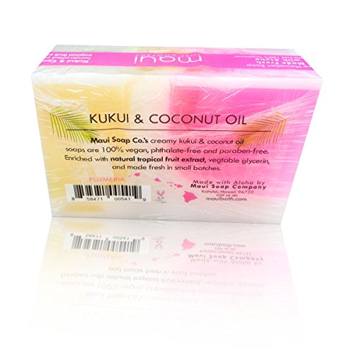 Hawaiian Kukui, Coconut And Tropical Fruit Extract Soap 6 oz (Plumeria)