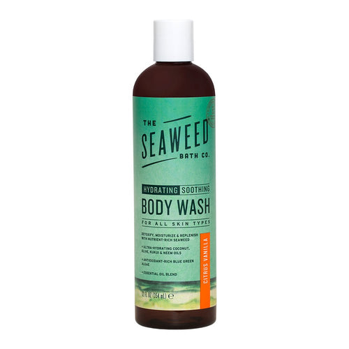 The Seaweed Bath Co. Body Wash, Citrus Vanilla, Natural Organic Bladderwrack Seaweed, SLS and Paraben Free, 12oz