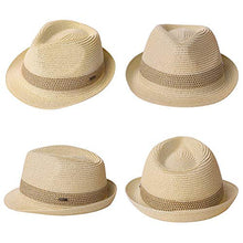 Load image into Gallery viewer, Mens Straw Panama Fedora