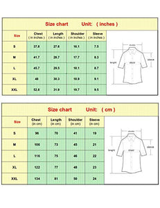 Men's Slim fit Floral Printed Short-Sleeve Button-Down Hawaiian Shirt (Medium Chest: 41.7 inch, 6913)