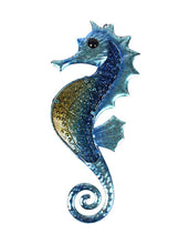 Load image into Gallery viewer, Metal Seahorse Wall Decor Outdoor Sea Art Hanging Decorative Glass Sculpture
