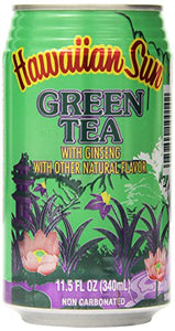 Hawaiian Sun Green Tea with Ginseng, 11.5-Ounce (Pack of 24) : Grocery & Gourmet Food