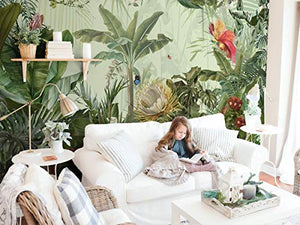 Tropical Exotic Jungle Wall Print Natural Home Decor Cafe Design Living Room Bedroom