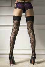 Load image into Gallery viewer, Tall Jacquard Lace Top Stockings