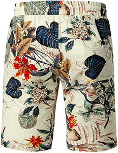 Fashion Floral Flat Front Hawaiian Shorts