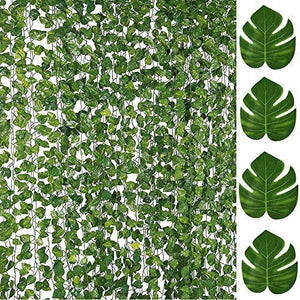 84FT Artificial Vines with Leaves  Ivy Foliage Flowers