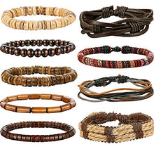 Load image into Gallery viewer, Leather Bracelet for Men Women Woven Cuff Bracelets